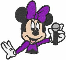 Minnie Mouse as Elvis embroidery design