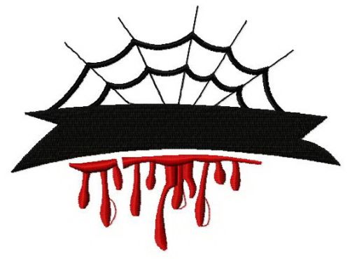 Bloody web machine embroidery design