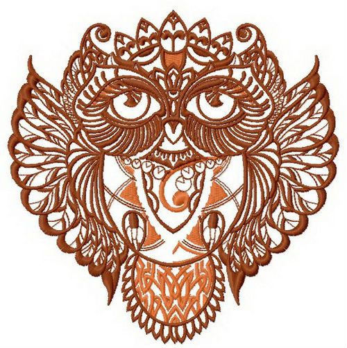 Owl granny 3 machine embroidery design