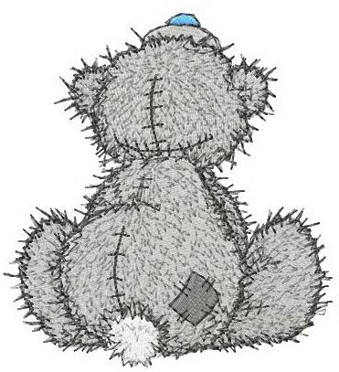 Teddy Bear missing you machine embroidery design