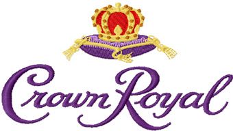 Crown Royal logo machine embroidery design