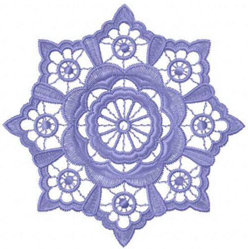 Flower lace machine embroidery design