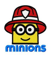 Minion the fireman 2 embroidery design