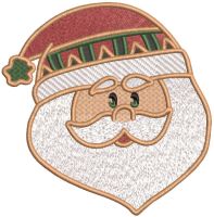Surprised scandinavian santa embroidery design