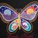 Fantastic Butterfly Night and Day design embroidered