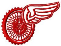 Winged wheel embroidery design