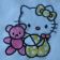 Hello kitty with toy design embroidered