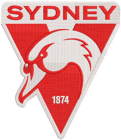 Sydney Swans Logo embroidery design