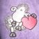 Sheep with heart embroidered