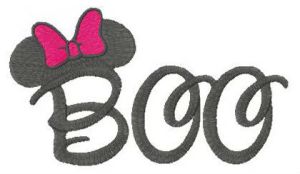 Minnie Mouse Boo embroidery design