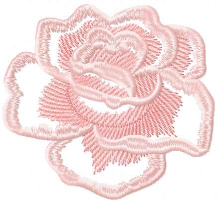 Pink light rose free embroidery design