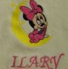 2 baby bibs with Forever friends and Minnie Mouse machine embroidery