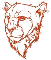 Angry cheetah embroidery design