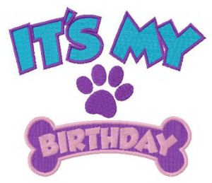 It's my birthday embroidery design