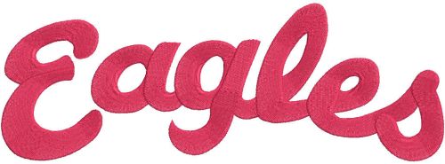 Eastern Washington Eagles Wordmark Logo embroidery design