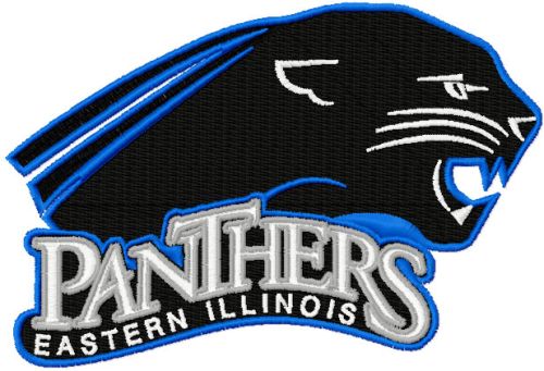 Panthers Eastern Illinois logo embroidery design