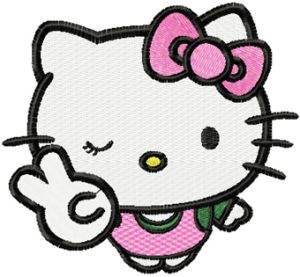Hello Kitty Joker embroidery design