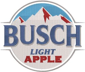 Busch Light Apple Beer logo embroidery design