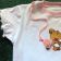 Baby outfit with teddy bear baby embroidery design
