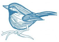 Eurasian blue tit 7 embroidery design