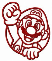 Mario the winner embroidery design