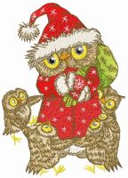 Round dance around Santa embroidery design