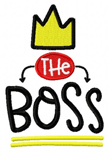 The boss machine embroidery design      