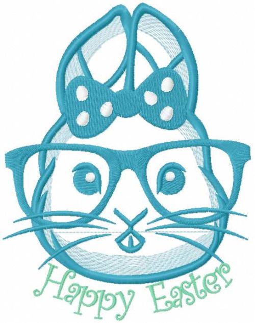 Happy Easter bunny free embroidery design