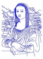 Mona Lisa embroidery design