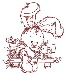 Best friends on the bench 2 embroidery design