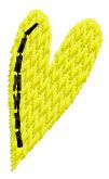 Yellow Heart free embroidery design