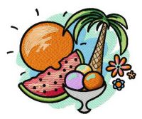 Paradise embroidery design