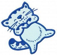 Sleeping kitten 3 embroidery design