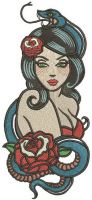 Serpent mistress embroidery design