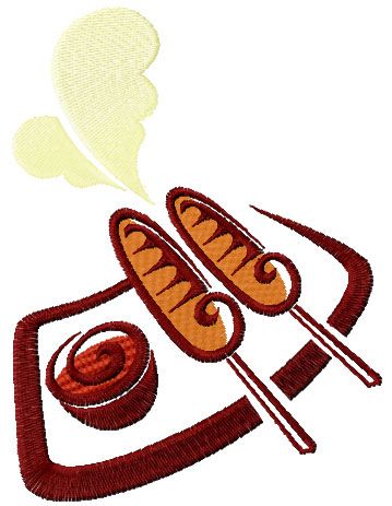 Japan hot food free embroidery design