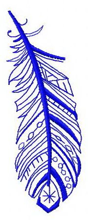 Feather 17 machine embroidery design