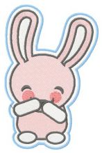Bunny laughs 3 embroidery design