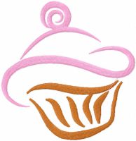 Cupcake free embroidery design