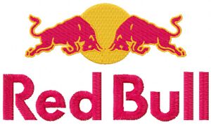 Red Bull logo embroidery design