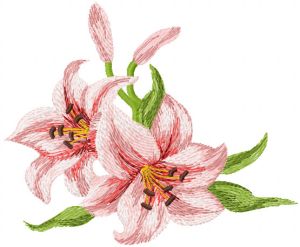 Big Lily 2 embroidery design