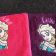 Purple and pink embroidered towels with Frozen Elsa
