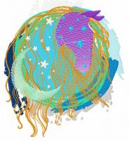 Horse in the moonlight 2 embroidery design