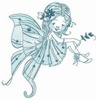 Pretty fairy embroidery design