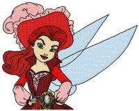 Pirate fairy embroidery design