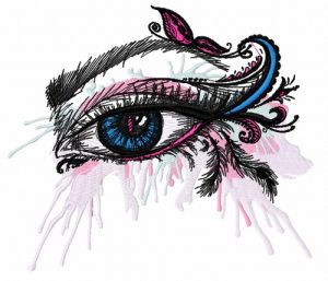 Exotic eye embroidery design