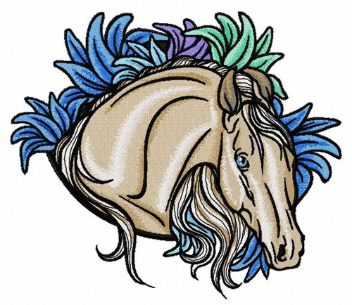Horse at night 2 machine embroidery design
