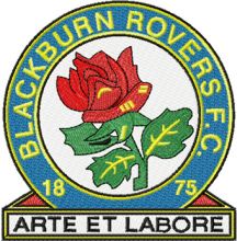 Blackburn Rovers logo embroidery design