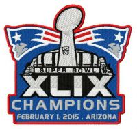 New England Patriots champions embroidery design