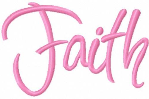 Faith word free embroidery design