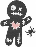 Voodo doll embroidery design